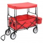 Carrito de mano plegable de acero con capota rojo de vidaXL, Carretillas de carga - Ref: Foro24-147589, Precio: 97,56 €, Desc...
