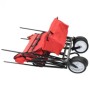 Carrito de mano plegable de acero con capota rojo de vidaXL, Carretillas de carga - Ref: Foro24-147589, Precio: 97,56 €, Desc...