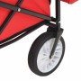 Carrito de mano plegable de acero con capota rojo de vidaXL, Carretillas de carga - Ref: Foro24-147589, Precio: 97,56 €, Desc...