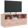 Mueble para TV de acero rosa 99x39x44 cm de vidaXL, Muebles TV - Ref: Foro24-841734, Precio: 99,17 €, Descuento: %