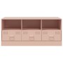 Mueble para TV de acero rosa 99x39x44 cm de vidaXL, Muebles TV - Ref: Foro24-841734, Precio: 99,17 €, Descuento: %