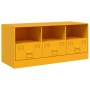 Mueble para TV de acero amarillo mostaza 99x39x44 cm de vidaXL, Muebles TV - Ref: Foro24-841736, Precio: 110,15 €, Descuento: %