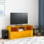 Mueble para TV de acero amarillo mostaza 99x39x44 cm de vidaXL, Muebles TV - Ref: Foro24-841736, Precio: 110,15 €, Descuento: %