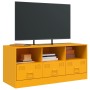 Mueble para TV de acero amarillo mostaza 99x39x44 cm de vidaXL, Muebles TV - Ref: Foro24-841736, Precio: 110,15 €, Descuento: %