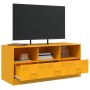 Mueble para TV de acero amarillo mostaza 99x39x44 cm de vidaXL, Muebles TV - Ref: Foro24-841736, Precio: 110,15 €, Descuento: %