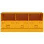 Mueble para TV de acero amarillo mostaza 99x39x44 cm de vidaXL, Muebles TV - Ref: Foro24-841736, Precio: 110,15 €, Descuento: %