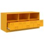 Mueble para TV de acero amarillo mostaza 99x39x44 cm de vidaXL, Muebles TV - Ref: Foro24-841736, Precio: 110,15 €, Descuento: %