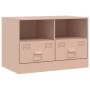 Mueble para TV de acero rosa 67x39x44 cm de vidaXL, Muebles TV - Ref: Foro24-841741, Precio: 73,07 €, Descuento: %