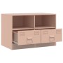Mueble para TV de acero rosa 67x39x44 cm de vidaXL, Muebles TV - Ref: Foro24-841741, Precio: 73,07 €, Descuento: %
