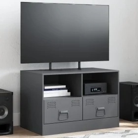 Mueble para TV de acero gris antracita 67x39x44 cm de vidaXL, Muebles TV - Ref: Foro24-841743, Precio: 72,38 €, Descuento: %