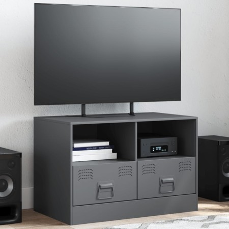 Mueble para TV de acero gris antracita 67x39x44 cm de vidaXL, Muebles TV - Ref: Foro24-841743, Precio: 73,07 €, Descuento: %