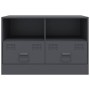 Mueble para TV de acero gris antracita 67x39x44 cm de vidaXL, Muebles TV - Ref: Foro24-841743, Precio: 73,07 €, Descuento: %