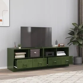 Muebles para TV 2 unidades acero verde oliva 67x39x44 cm de vidaXL, Muebles TV - Ref: Foro24-841748, Precio: 129,86 €, Descue...