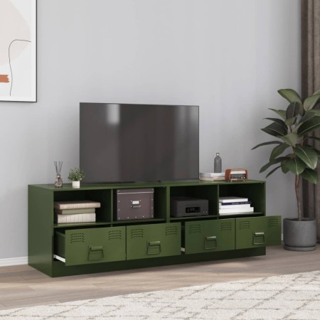Muebles para TV 2 unidades acero verde oliva 67x39x44 cm de vidaXL, Muebles TV - Ref: Foro24-841748, Precio: 131,14 €, Descue...