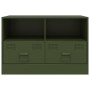 Muebles para TV 2 unidades acero verde oliva 67x39x44 cm de vidaXL, Muebles TV - Ref: Foro24-841748, Precio: 131,14 €, Descue...