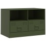 Muebles para TV 2 unidades acero verde oliva 67x39x44 cm de vidaXL, Muebles TV - Ref: Foro24-841748, Precio: 131,14 €, Descue...