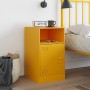Mesita de noche acero amarillo mostaza 34,5x39x62 cm de vidaXL, Mesitas de noche - Ref: Foro24-841769, Precio: 61,88 €, Descu...