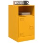 Mesita de noche acero amarillo mostaza 34,5x39x62 cm de vidaXL, Mesitas de noche - Ref: Foro24-841769, Precio: 61,88 €, Descu...