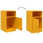 Mesita de noche acero amarillo mostaza 34,5x39x62 cm de vidaXL, Mesitas de noche - Ref: Foro24-841769, Precio: 61,88 €, Descu...