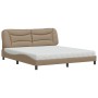 Cama con colchón cuero sintético capuchino 180x200 cm de vidaXL, Camas y somieres - Ref: Foro24-3208742, Precio: 449,30 €, De...