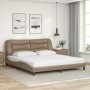 Cama con colchón cuero sintético capuchino 180x200 cm de vidaXL, Camas y somieres - Ref: Foro24-3208742, Precio: 449,30 €, De...