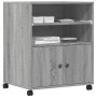 Soporte para impresora con ruedas gris Sonoma 60x48x74 cm de vidaXL, Soportes para impresoras - Ref: Foro24-840637, Precio: 9...
