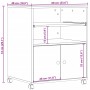 Soporte para impresora con ruedas gris Sonoma 60x48x74 cm de vidaXL, Soportes para impresoras - Ref: Foro24-840637, Precio: 9...