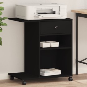 Soporte para impresora con ruedas negro 60x40x68,5 cm de vidaXL, Soportes para impresoras - Ref: Foro24-840640, Precio: 61,52...