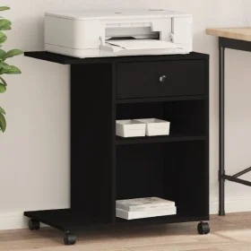 Soporte para impresora con ruedas negro 60x40x68,5 cm de vidaXL, Soportes para impresoras - Ref: Foro24-840640, Precio: 60,35...
