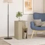 Mesa auxiliar madera de ingeniería roble Sonoma 35x35x60 cm de vidaXL, Mesas de centro - Ref: Foro24-840739, Precio: 48,56 €,...