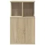 Mesa auxiliar madera de ingeniería roble Sonoma 35x35x60 cm de vidaXL, Mesas de centro - Ref: Foro24-840739, Precio: 48,56 €,...