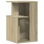 Mesa auxiliar madera de ingeniería roble Sonoma 35x35x60 cm de vidaXL, Mesas de centro - Ref: Foro24-840739, Precio: 48,56 €,...