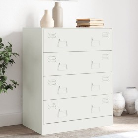 Aparador de acero blanco 67x39x83 cm de vidaXL, Aparadores - Ref: Foro24-841684, Precio: 139,61 €, Descuento: %