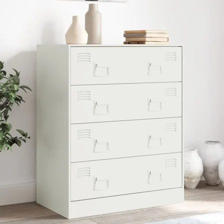 Aparador de acero blanco 67x39x83 cm de vidaXL, Aparadores - Ref: Foro24-841684, Precio: 138,27 €, Descuento: %