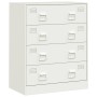 Aparador de acero blanco 67x39x83 cm de vidaXL, Aparadores - Ref: Foro24-841684, Precio: 139,61 €, Descuento: %