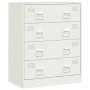 Aparador de acero blanco 67x39x83 cm de vidaXL, Aparadores - Ref: Foro24-841684, Precio: 138,27 €, Descuento: %