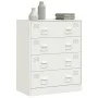 Aparador de acero blanco 67x39x83 cm de vidaXL, Aparadores - Ref: Foro24-841684, Precio: 138,27 €, Descuento: %