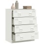 Aparador de acero blanco 67x39x83 cm de vidaXL, Aparadores - Ref: Foro24-841684, Precio: 139,61 €, Descuento: %