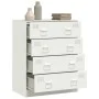 Aparador de acero blanco 67x39x83 cm de vidaXL, Aparadores - Ref: Foro24-841684, Precio: 138,27 €, Descuento: %