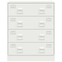Aparador de acero blanco 67x39x83 cm de vidaXL, Aparadores - Ref: Foro24-841684, Precio: 139,61 €, Descuento: %
