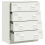 Aparador de acero blanco 67x39x83 cm de vidaXL, Aparadores - Ref: Foro24-841684, Precio: 139,61 €, Descuento: %