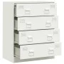 Aparador de acero blanco 67x39x83 cm de vidaXL, Aparadores - Ref: Foro24-841684, Precio: 138,27 €, Descuento: %