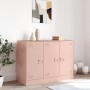 Aparador de acero rosa 99x39x73 cm de vidaXL, Aparadores - Ref: Foro24-841722, Precio: 166,04 €, Descuento: %