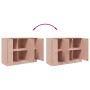 Aparador de acero rosa 99x39x73 cm de vidaXL, Aparadores - Ref: Foro24-841722, Precio: 166,04 €, Descuento: %