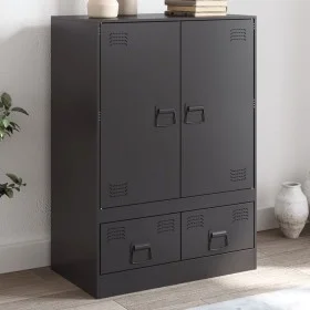 Aparador de acero negro 67x39x95 cm by vidaXL, Sideboards - Ref: Foro24-841805, Price: 147,17 €, Discount: %
