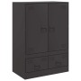 Aparador de acero negro 67x39x95 cm de vidaXL, Aparadores - Ref: Foro24-841805, Precio: 163,66 €, Descuento: %
