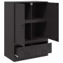Aparador de acero negro 67x39x95 cm de vidaXL, Aparadores - Ref: Foro24-841805, Precio: 163,66 €, Descuento: %