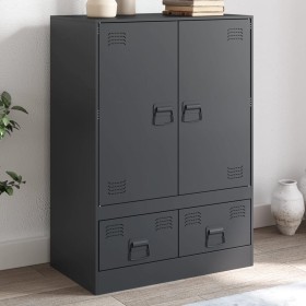 Aparador de acero gris antracita 67x39x95 cm de vidaXL, Aparadores - Ref: Foro24-841807, Precio: 160,60 €, Descuento: %
