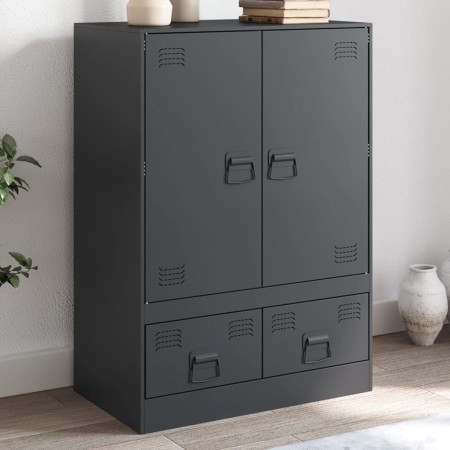 Aparador de acero gris antracita 67x39x95 cm de vidaXL, Aparadores - Ref: Foro24-841807, Precio: 160,60 €, Descuento: %