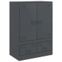 Aparador de acero gris antracita 67x39x95 cm de vidaXL, Aparadores - Ref: Foro24-841807, Precio: 160,60 €, Descuento: %